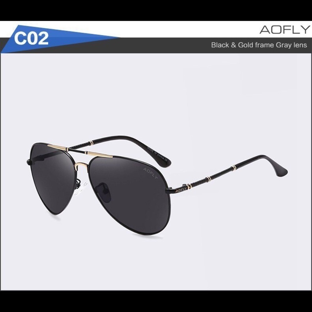 AOFLY Authentic Men's Aviator Sunglasses